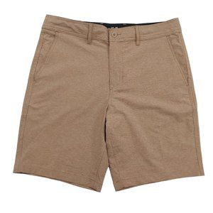 Goodfellow Hybrid Swim Shorts Mens 32 Brown 9" Inseam Lightweight Stretch